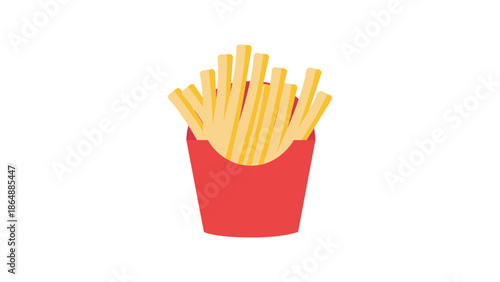French fries vector isolated icon. Emoji illustration. French fries vector emoticon.