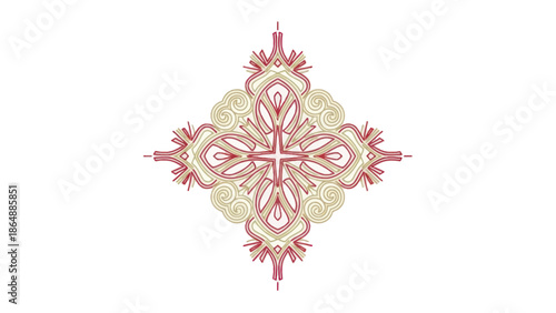 Intricate Floral Pattern Design Element 3.