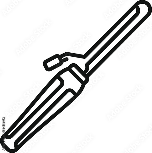 Styling tool creating curls and waves for a salon hairstyle