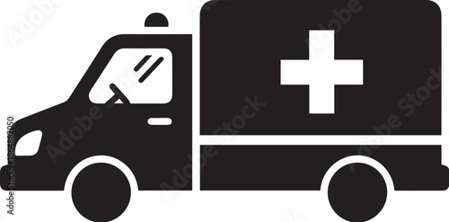 Medical emergency ambulance icon symbol