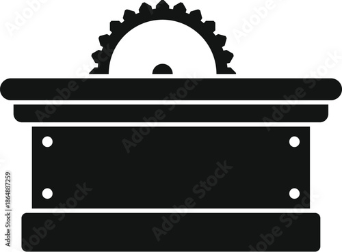 Table saw displaying a circular blade for cutting wood