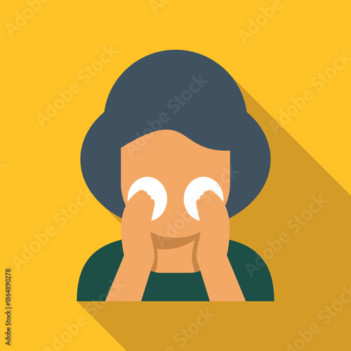 Woman performing a skincare routine, cleansing her face with two cotton pads