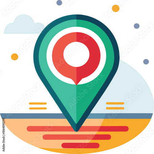 Location Pin Icon Vector - Map Marker Symbol for Navigation and Travel