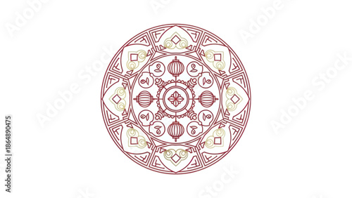 Intricate Circular Mandala Page Page Page.