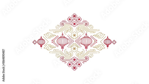 Intricate Diamond Shape Design Element Page Page.