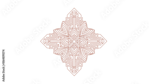 Intricate Pink Floral Design Pattern.