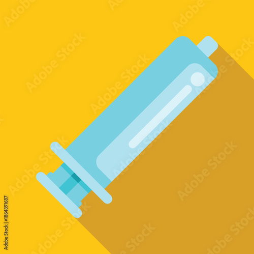 Syringe illustration representing medical injection, vaccination, and healthcare