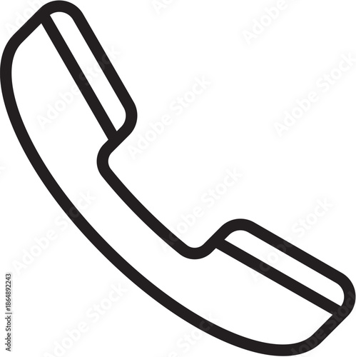 Phone Call Line Icon – Customer Support, Contact, Communication Vector