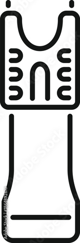 Stun gun line icon representing personal self defense and safety devices