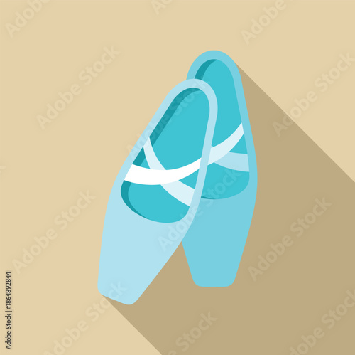 Blue ballet pointe shoes illustrating grace and performance on a light background