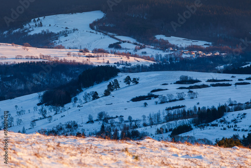 the winter landscape of the Low Beskids