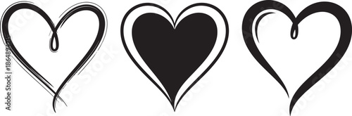 Valentines day heart symbols for love and romance