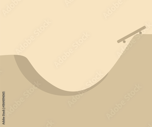 design about Skateboarders ramp background