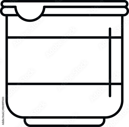 Yogurt container with a lid, perfect for packaging and food related designs