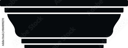 Crown molding silhouette illustrating a classical design element for ceiling or wall trim