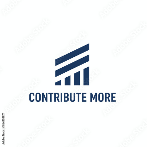 Abstract Business Growth Financial Contribution Logo