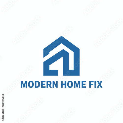 Modern Home Fix Minimalist Construction Logo