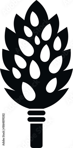 Wheat ear grain spikelet representing agriculture, farming, and food industries