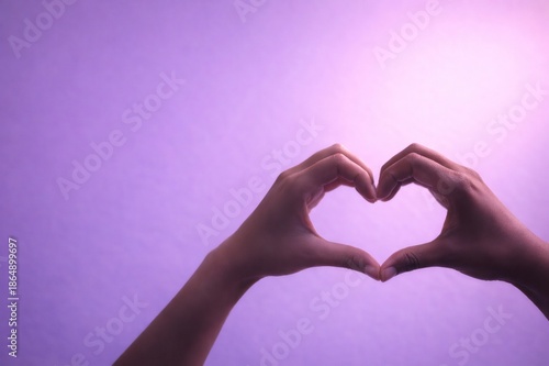 Hands forming heart shape symbolizing love and support