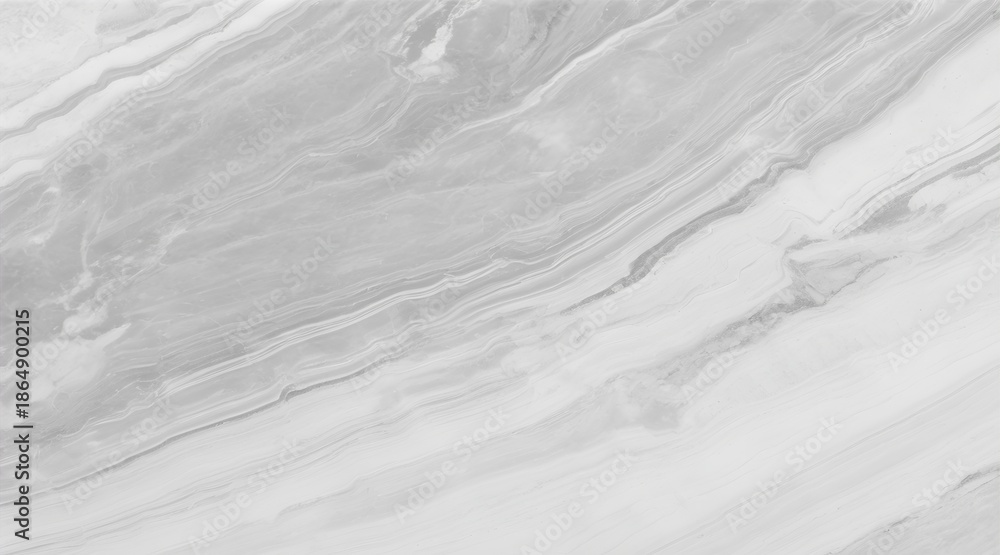 Fototapeta premium Close up of white and gray marble texture showing subtle lines and natural patterns creating abstract background.