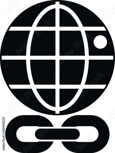 Global grid representing internet connection and worldwide communication