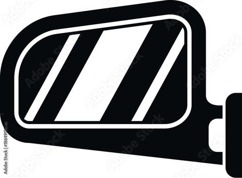 Car exterior mirror providing rear view for drivers, essential for road safety