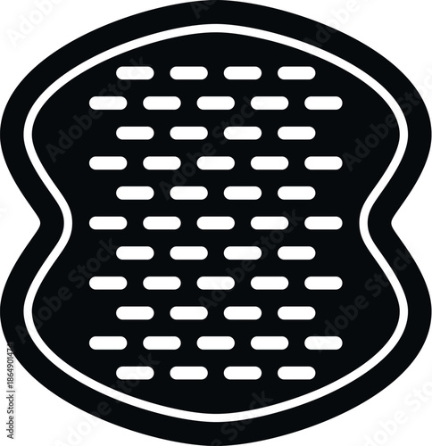 Bicycle saddle cushion icon showing protection and comfort for cycling