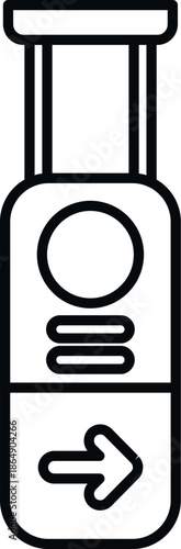 Test kit indicating a positive or negative diagnosis for medical screening