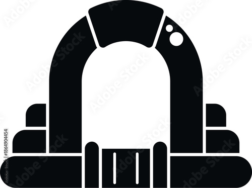 Inflatable slide icon for kids playing and jumping