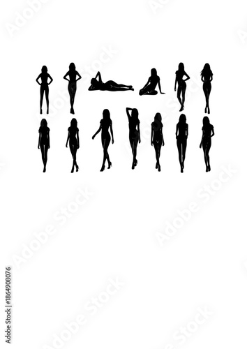 Sexy erotic woman different poses