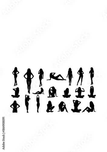 soldier woman salute vector set