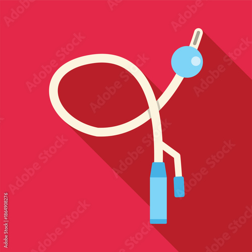 Medical catheter tube representing healthcare, hospital, and medicine concepts