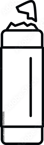 Snack wrapper illustrating garbage and disposal in a line art style