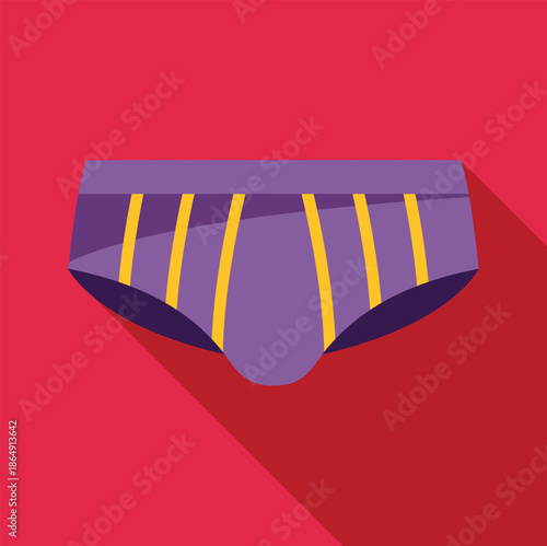 Purple men's briefs highlighting fashion, apparel, and style