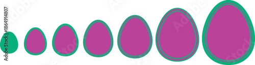 Easter day egg celebration symbols and decorations