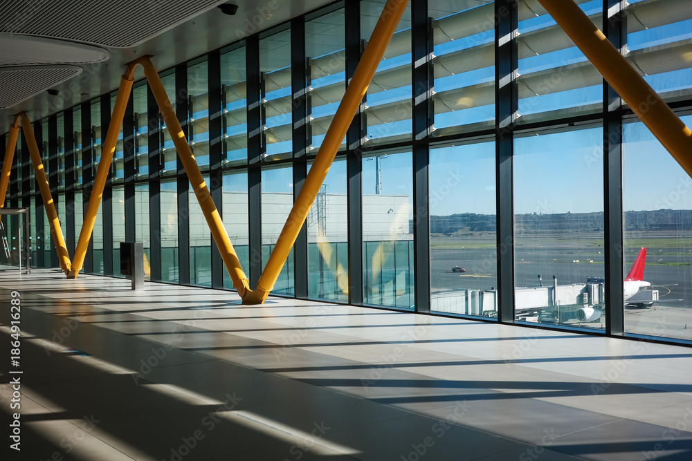 custom made wallpaper toronto digitalModern airport terminal with geometric architecture design
