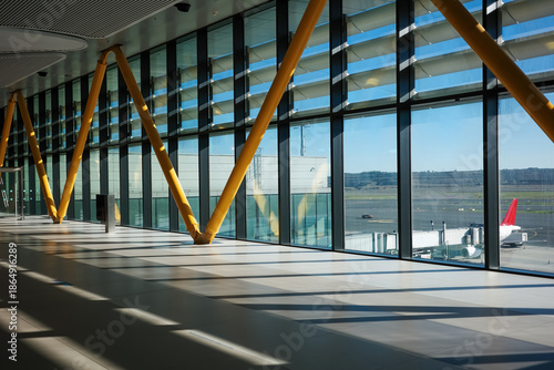 Wallpaper Mural Modern airport terminal with geometric architecture design Torontodigital.ca