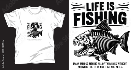 fishing graphic vector t shirt design print.