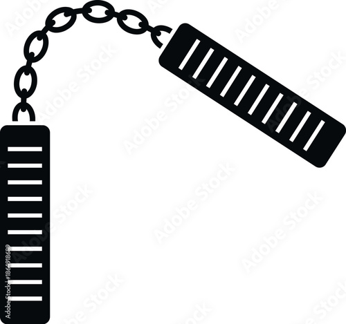 Nunchaku weapon for martial arts training and self defense