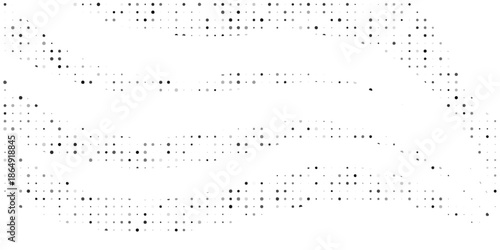 abstract white and green wave wide dots background banner