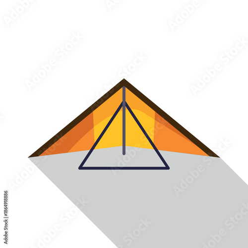 Hang glider vector icon representing flight, sport, and adventure