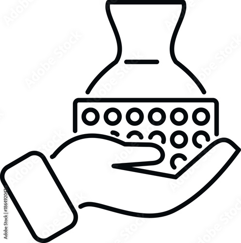 Hand holding a blister pack of oral contraceptive pills, illustrating reproductive health