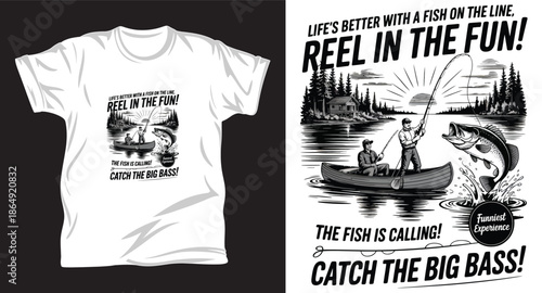 fishing graphic vector t shirt design print.