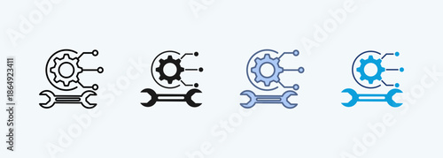 IT engineering multiple  style icon collections 