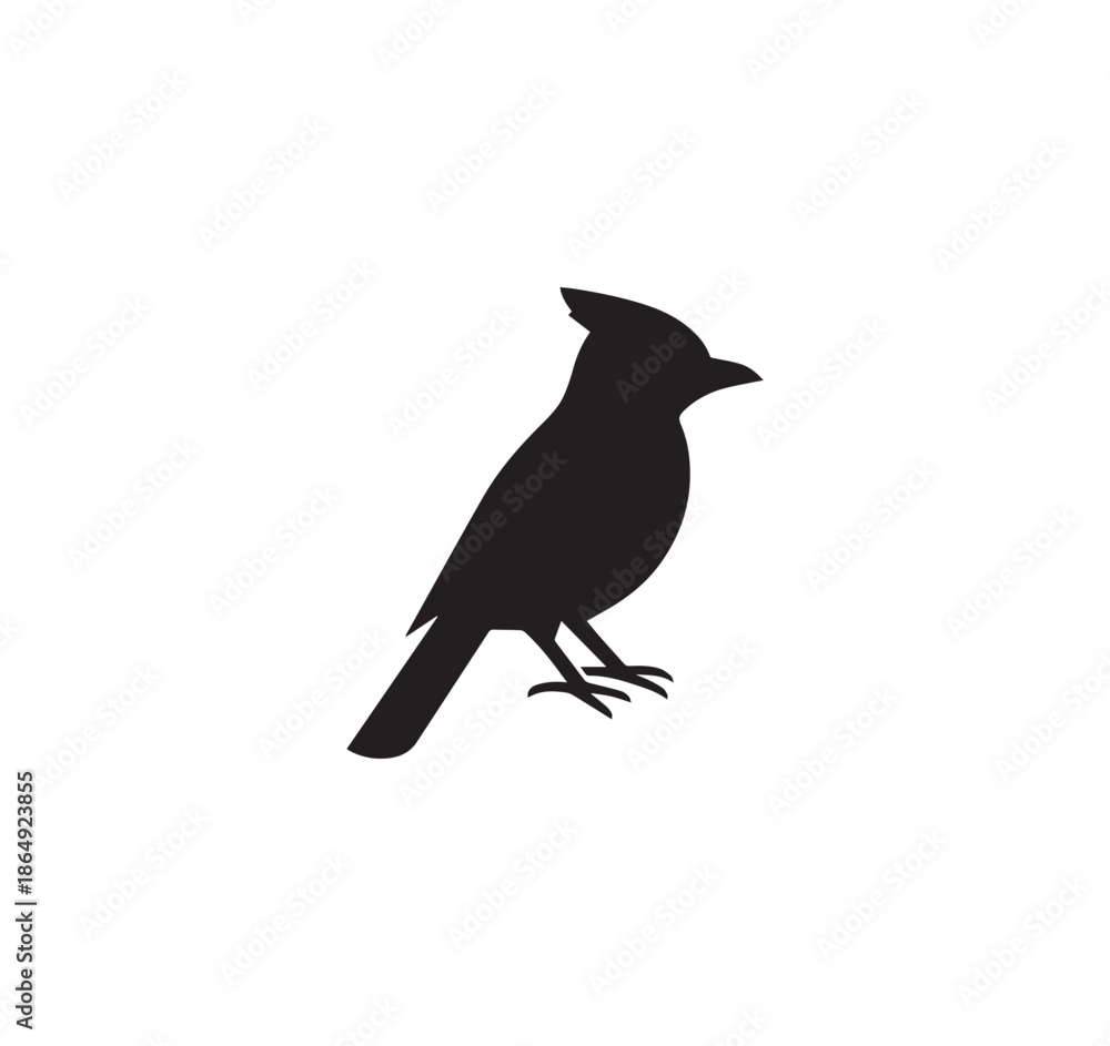 Obraz premium Bird silhouette vector illustration isolated on a white background