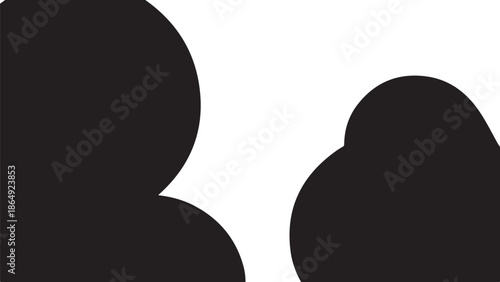 Two black silhouettes on a white background