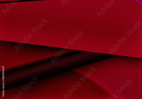 Red Abstract 3d render background dark red pink gradient light wave silk liquid chrome metalic design render wallpaper modern illustration multicolored wavy surfaces