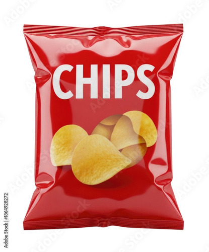 Bag of chips transparent background cutout png