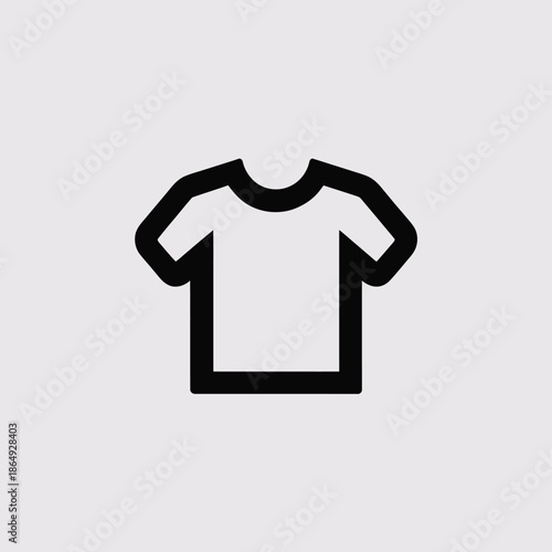 Simple t-shirt icon isolated on white background, Vector, illustration