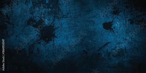 Abstract Dark teal grunge background with rough concrete texture, scratches, and faded paint.seamlessly from deep emerald to muted forest blue. Watercolor or mist, giving a moody, mysterious.